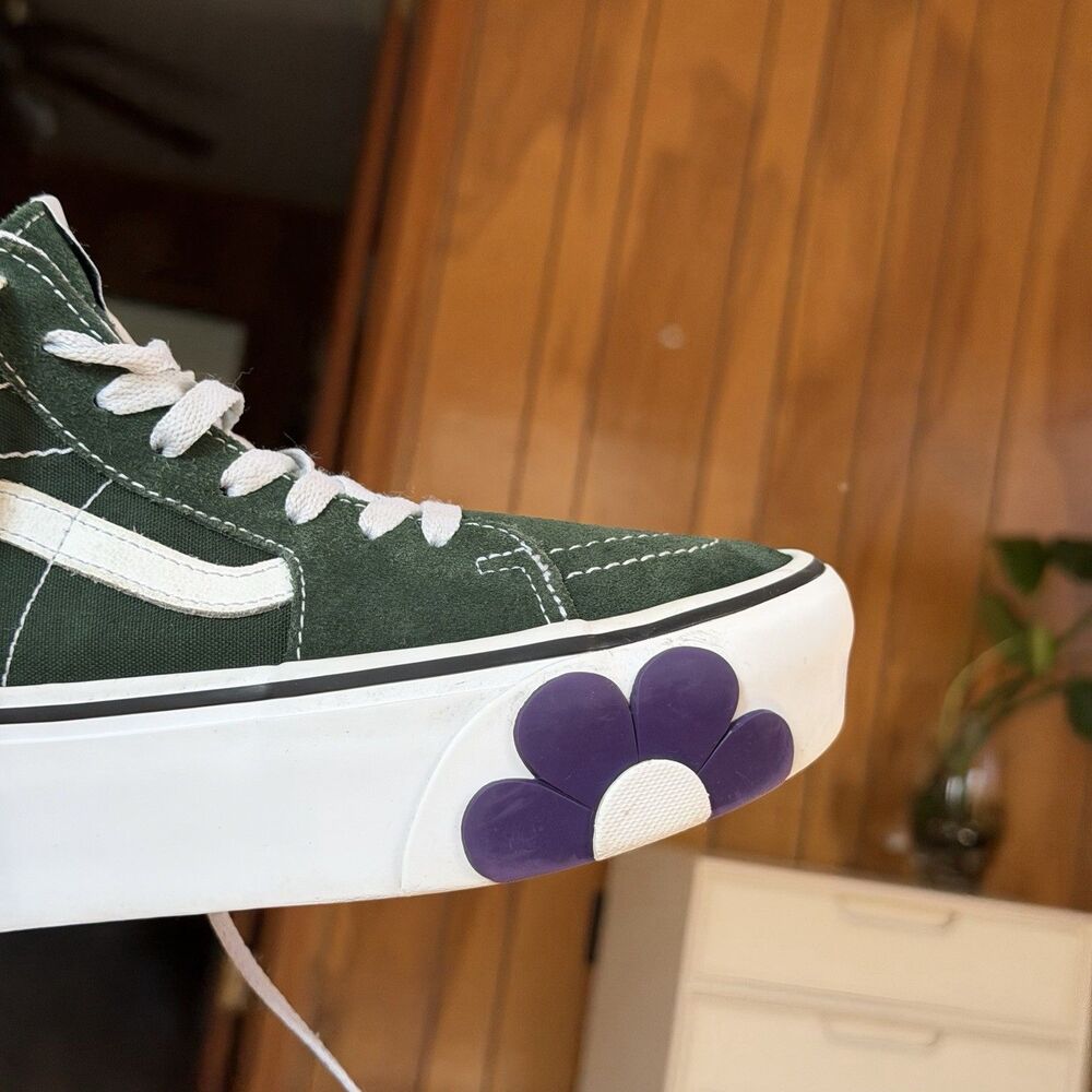 VANS SK8-HI TAPERED STACKFORM OSF SHOE Canvas Dark Green Floral Womens US 6.5 - Picture 12 of 16